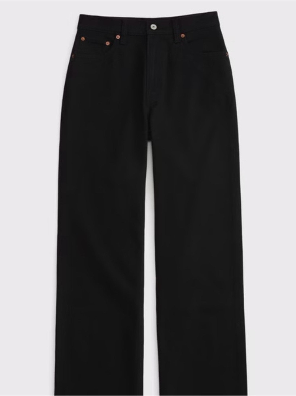 Abercrombie & Fitch Women's Black Straight-Leg Jeans